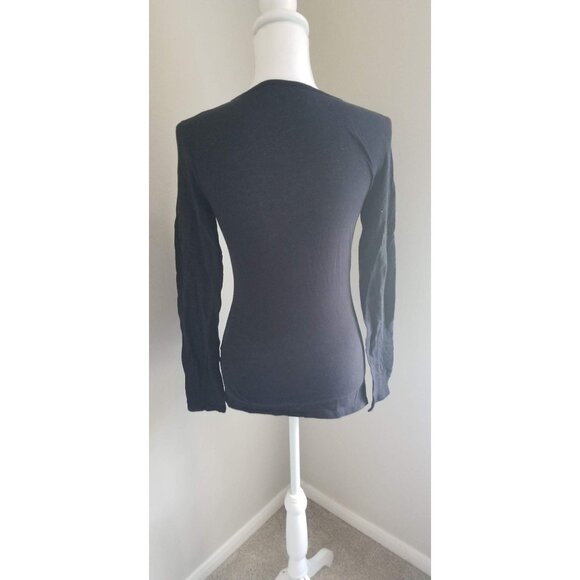 So... Black Womens Long Sleeve Scoop Neck Top Size M So - Picture 3 of 3
